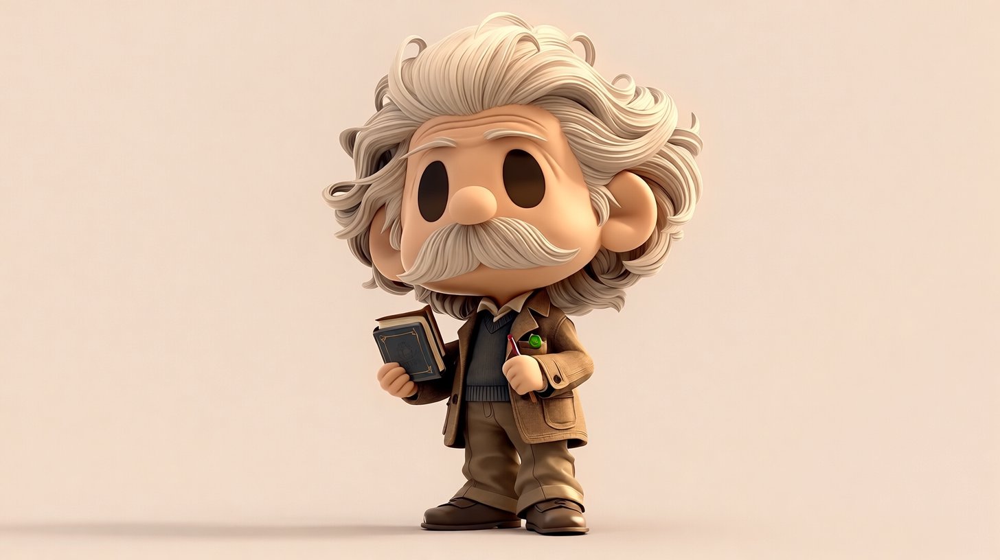 结合3D渲染与Midjourney的NIJI 7模式的可爱Chibi风格名人形象