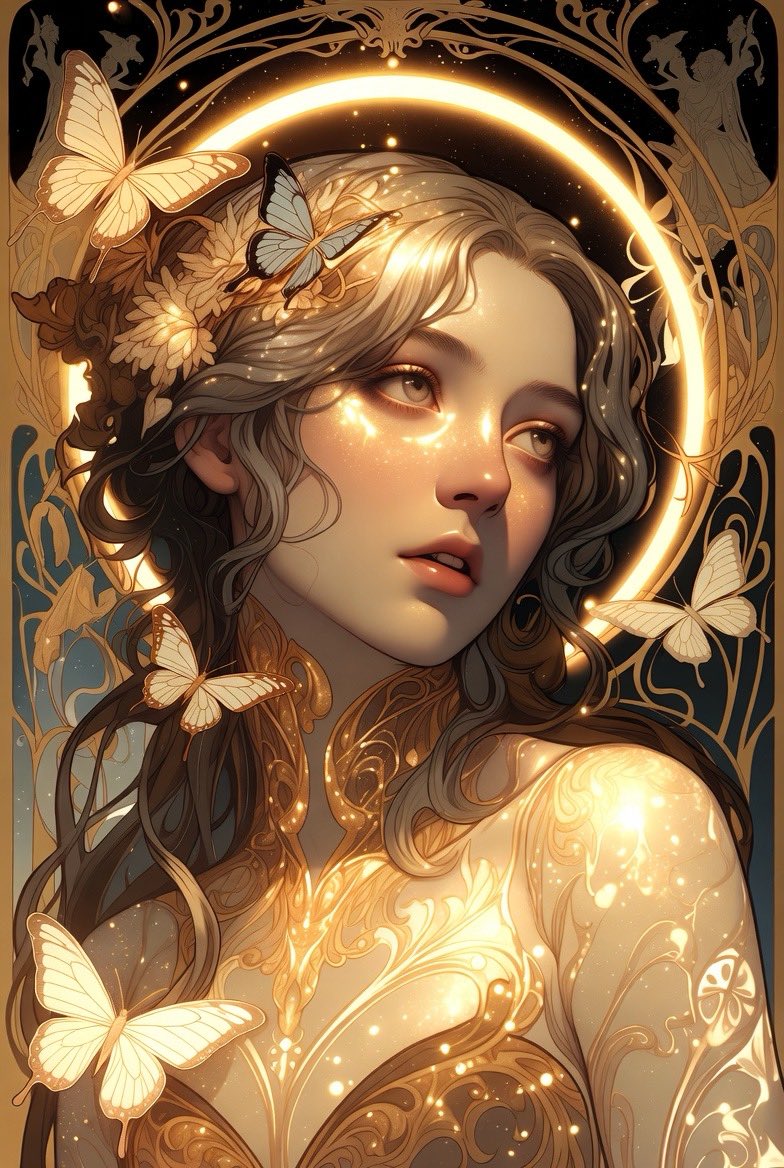 梦幻美丽的女子肖像