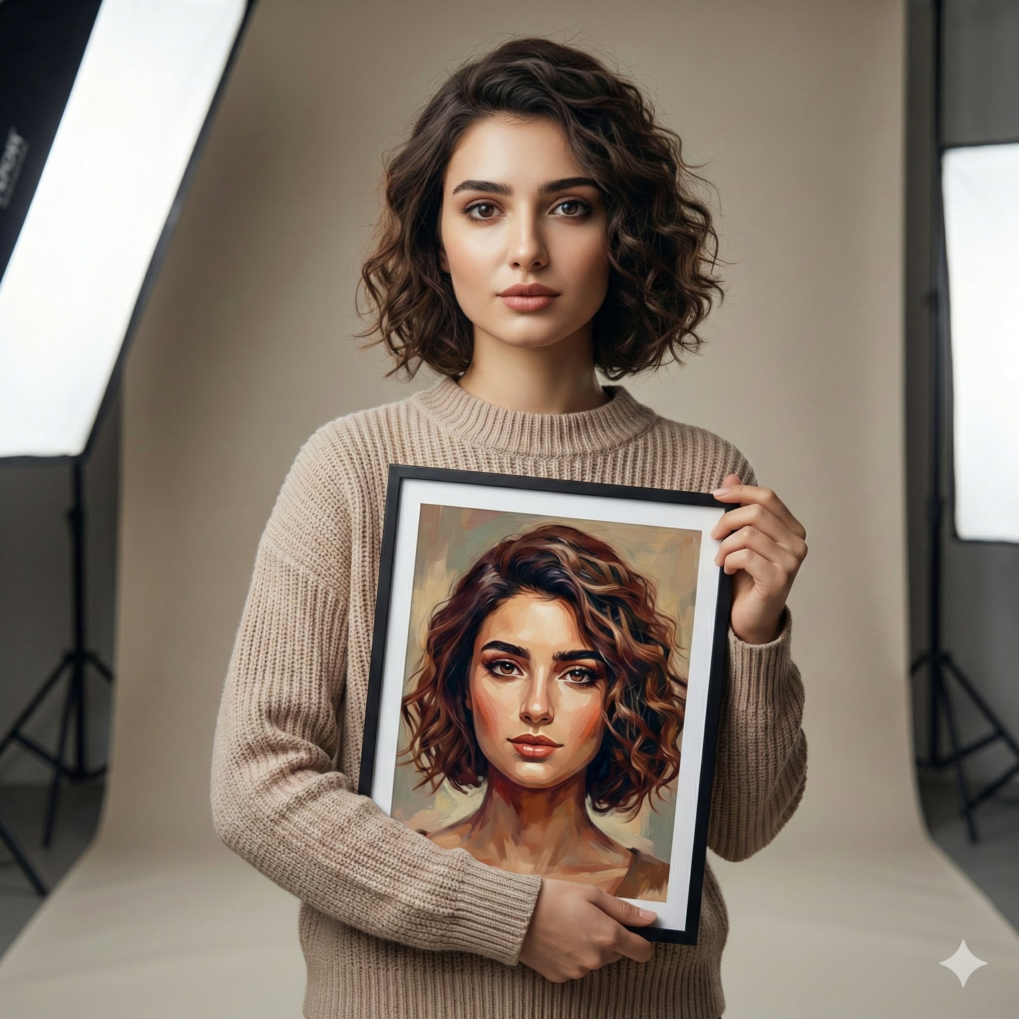 Google Gemini Nano Banana 自画像豪华工作室肖像