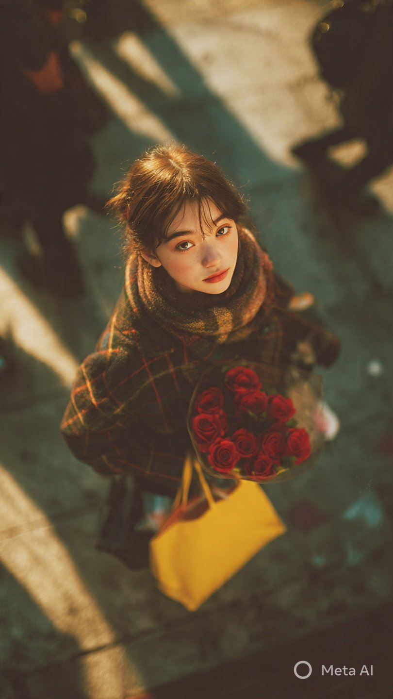 都市街头女子沉思