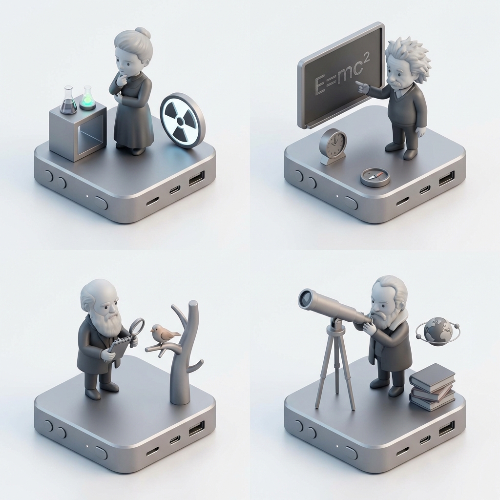 铝制单壳科学家形象