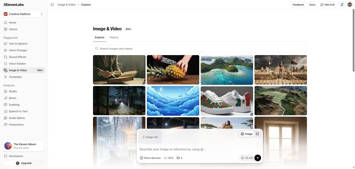 ElevenLabs Image & Video Beta 体验