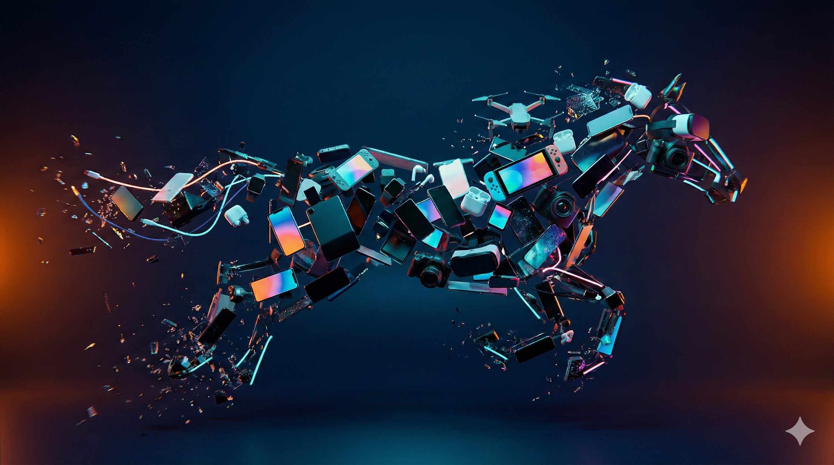 品牌马抽象艺术