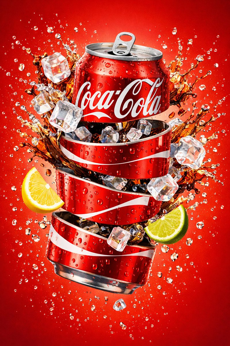 创意动态可口可乐罐数字艺术