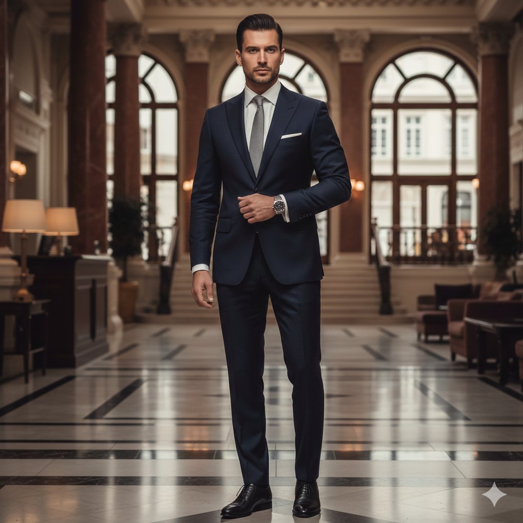 优雅男士西装照