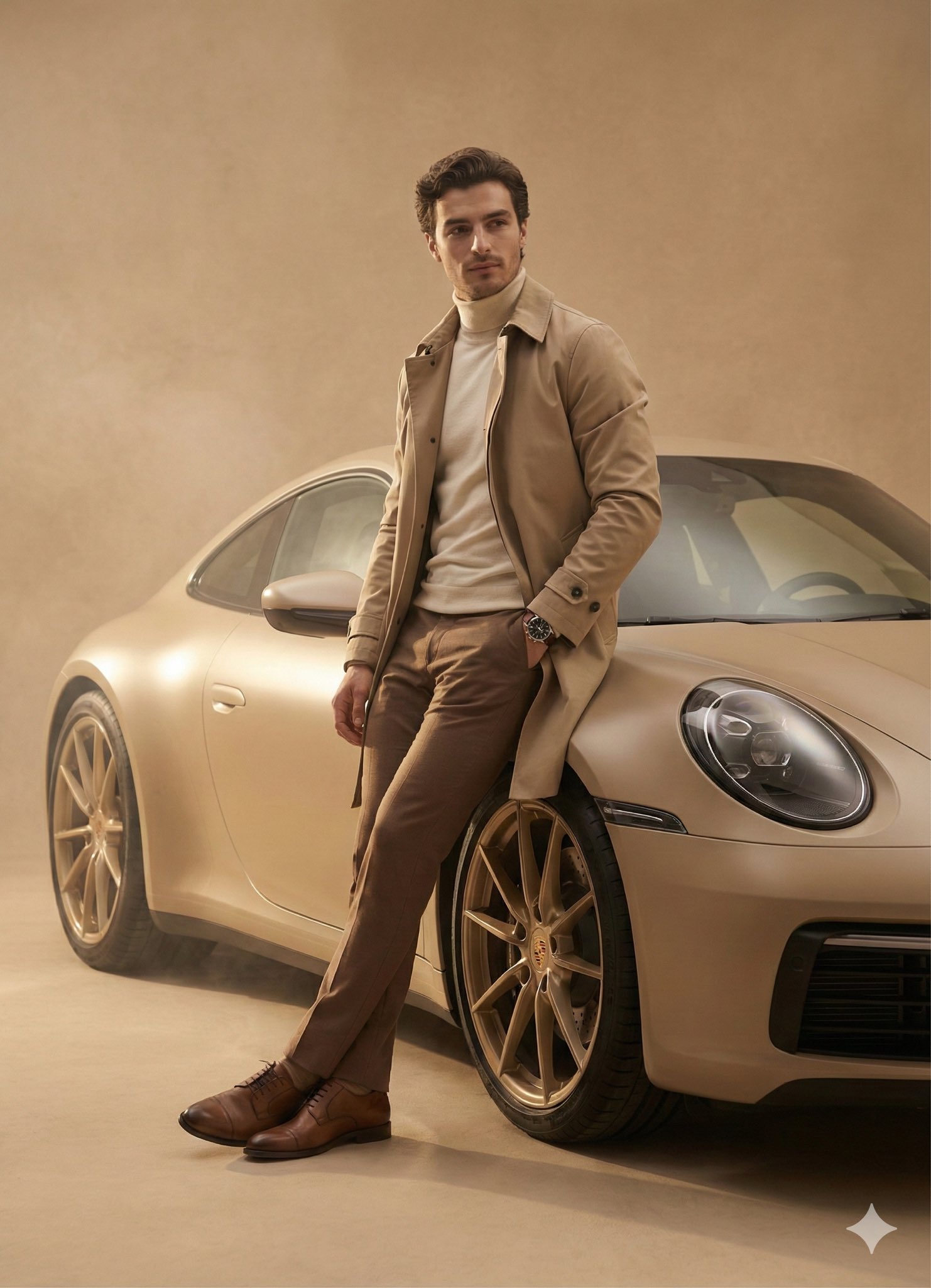 沙漠沙色单色摄影中的20岁男孩