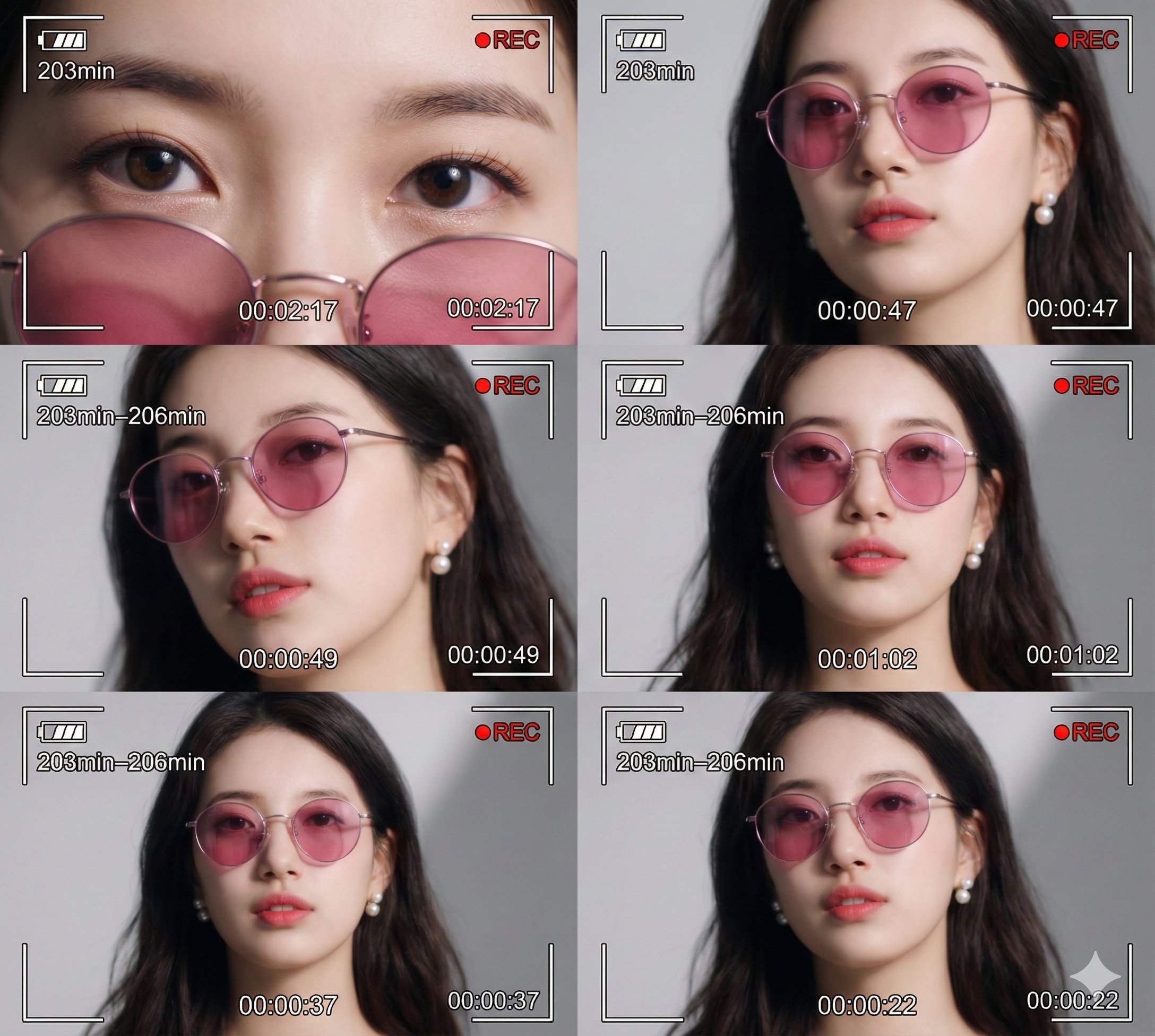 超写实电影质感6宫格拼贴照