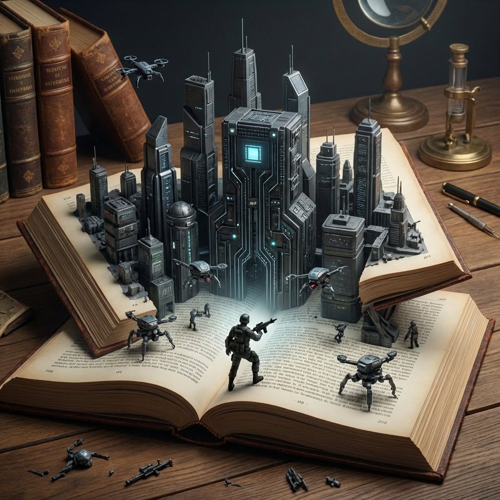 书籍广场的3D微缩景观