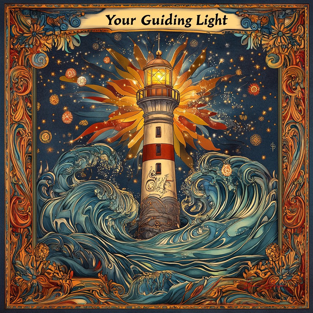 繁复生动的灯塔插画