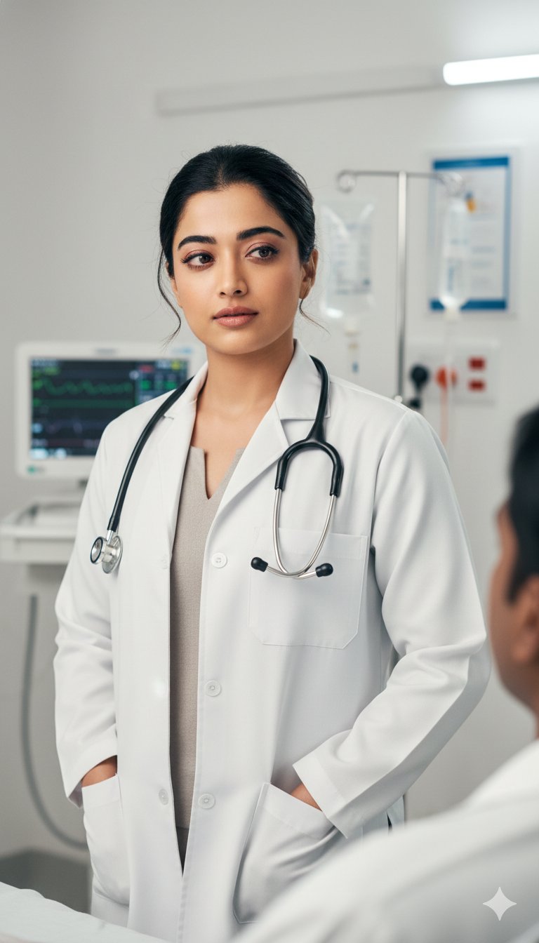 印度南部美丽女演员扮演专业医生的照片