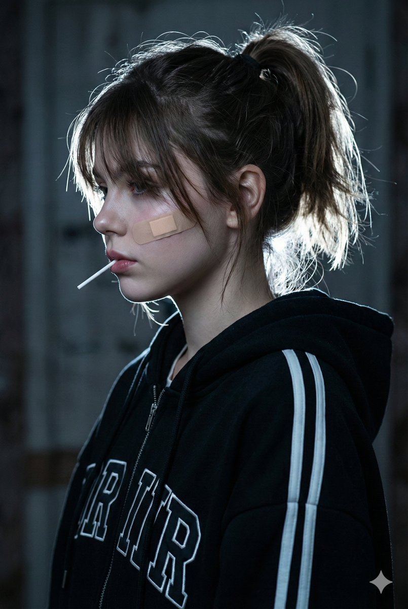 叛逆忧郁少女肖像