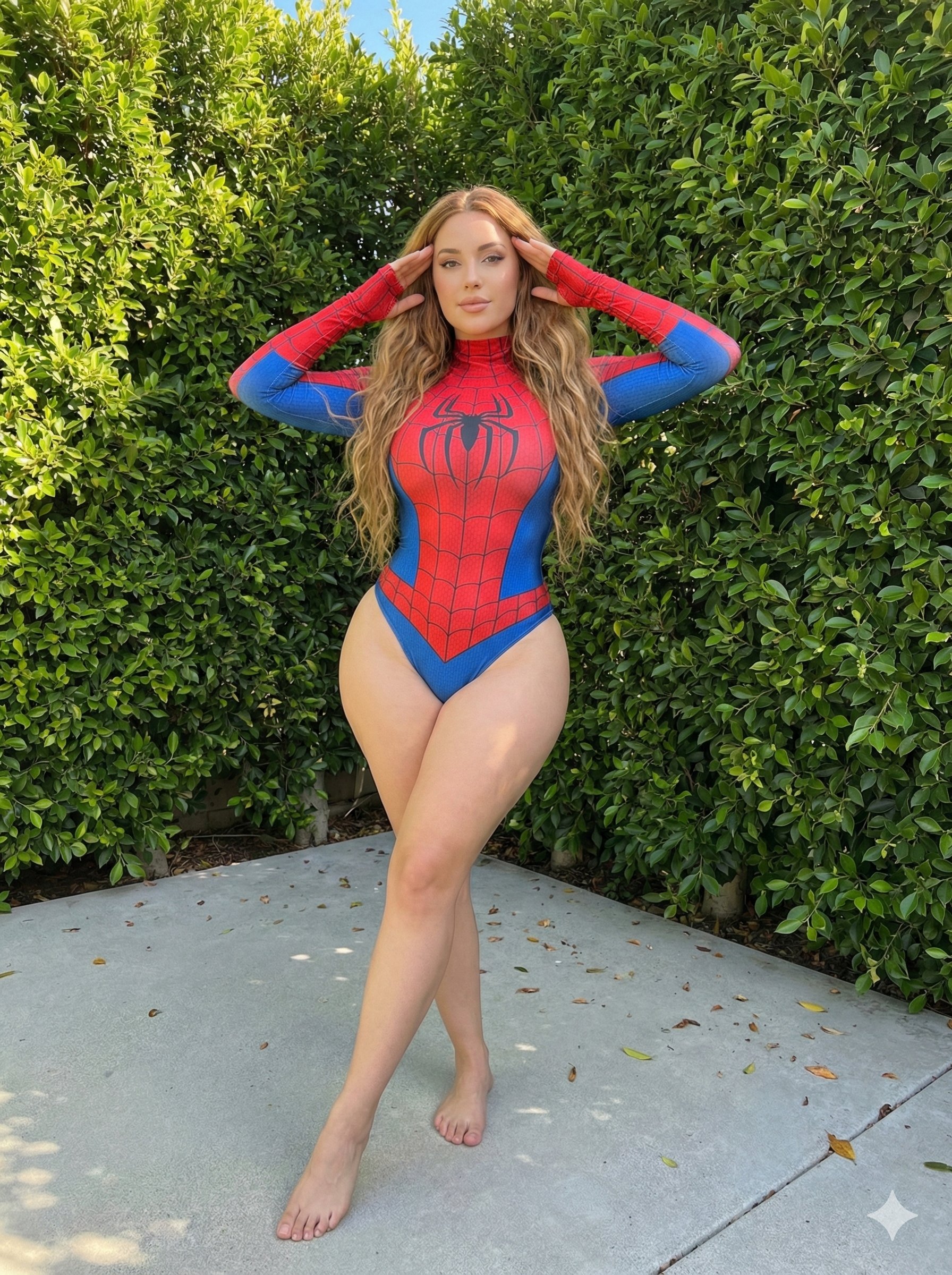 蜘蛛女孩户外写真