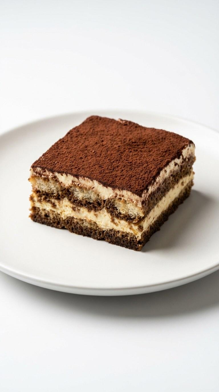 提拉米苏食品摄影与分解视图