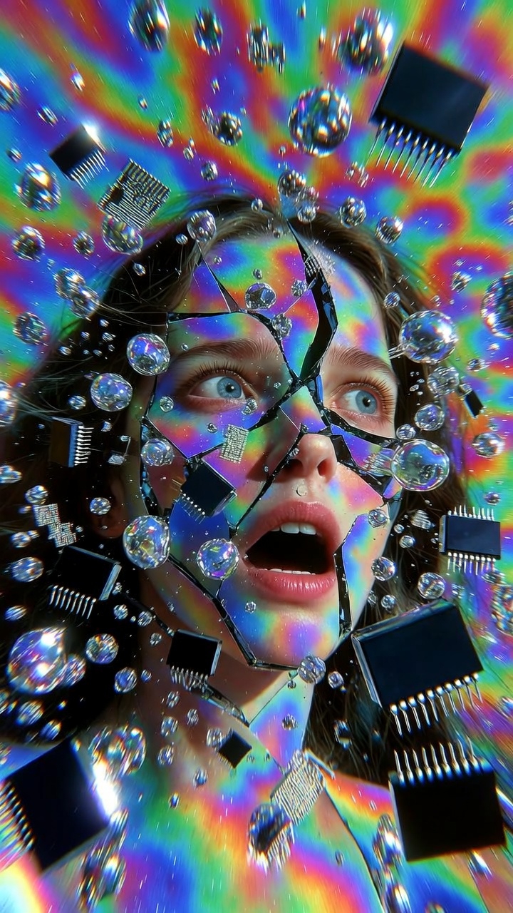 纳米尺度下逆分割水的混沌有序现实与双极女性及锂光晶体图案