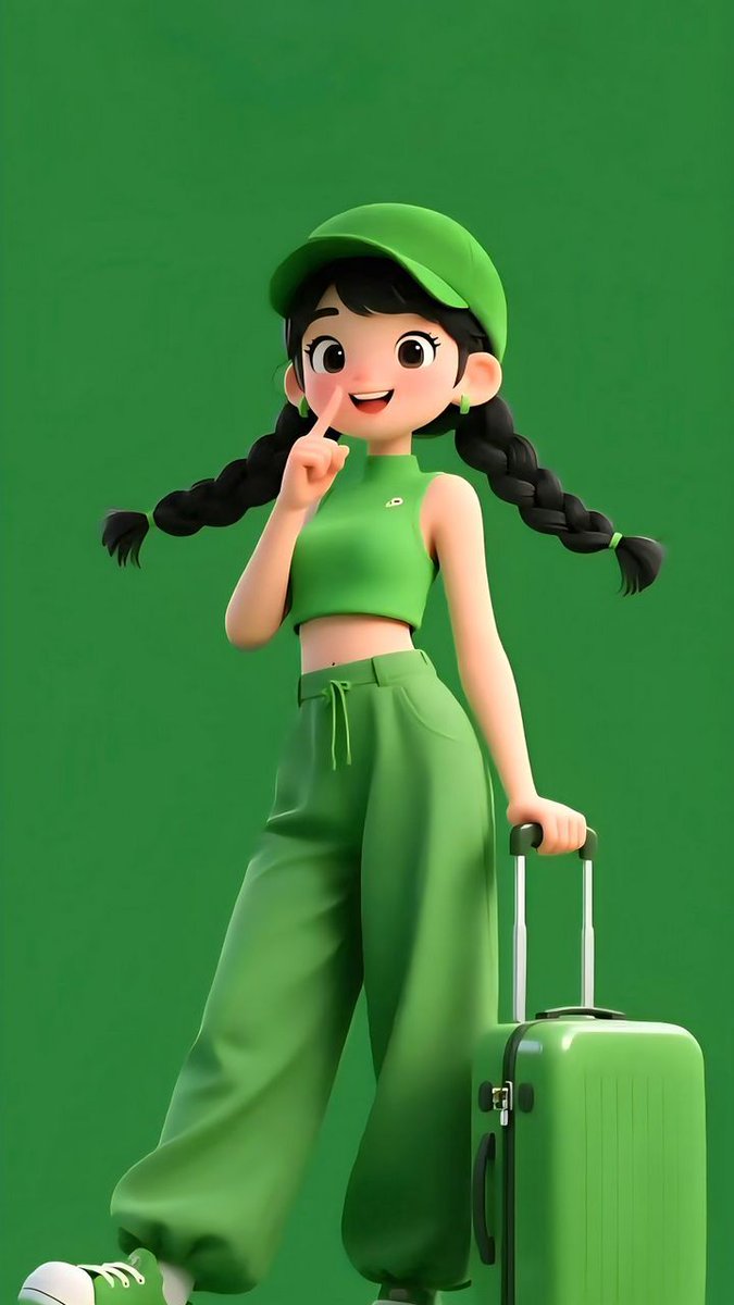 可爱的3D卡通女孩