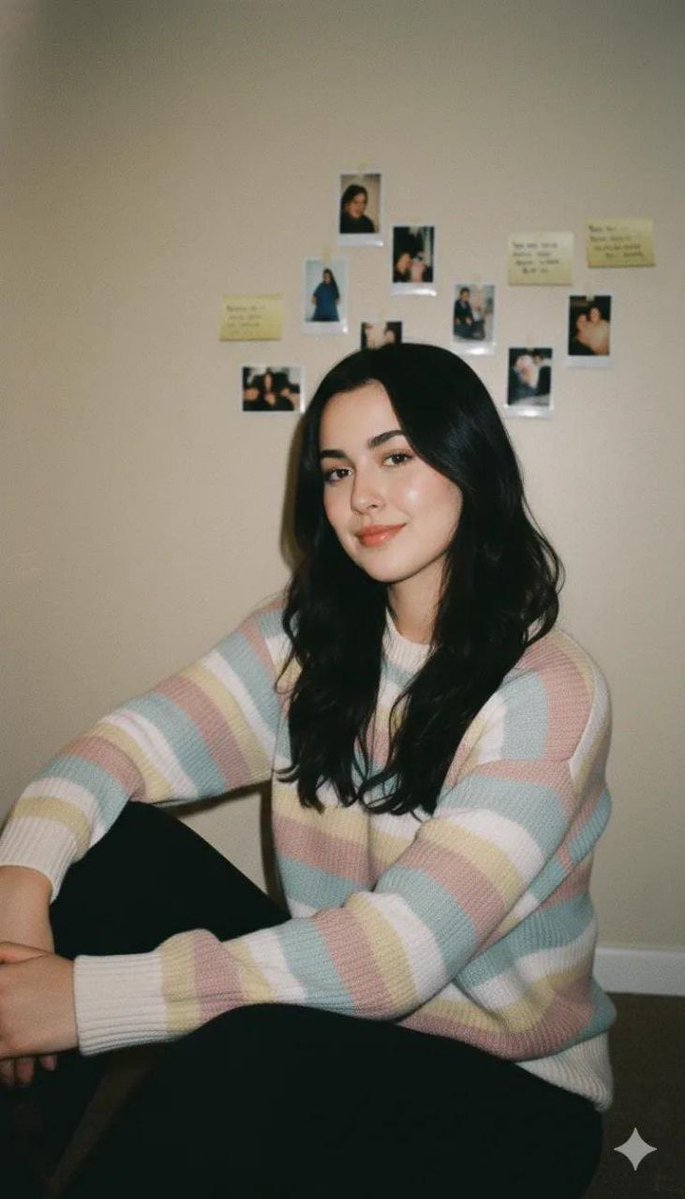 Google Gemini Nano Banana Pro - 年轻女性室内休闲肖像