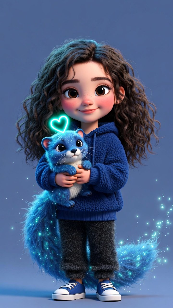 Grok Imagine vs Seedream 4.5 - 3D动画风格女孩与神秘生物