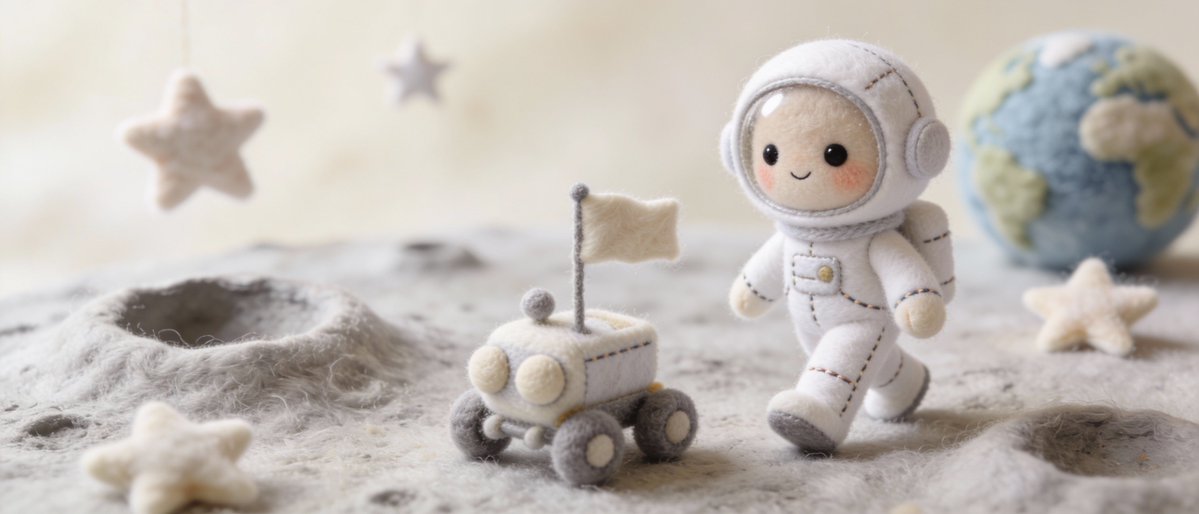 羊毛毡手工风格超高清微缩景观