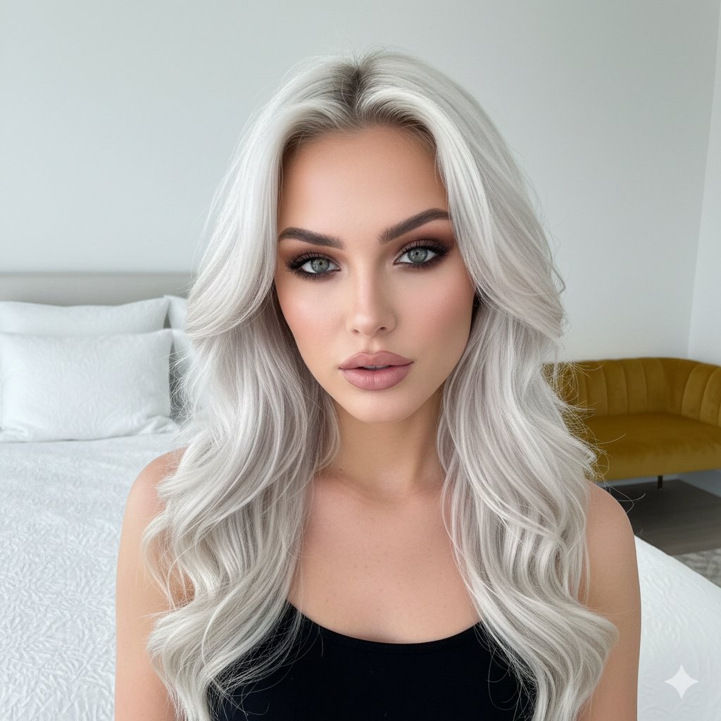 室内卧室自拍人像