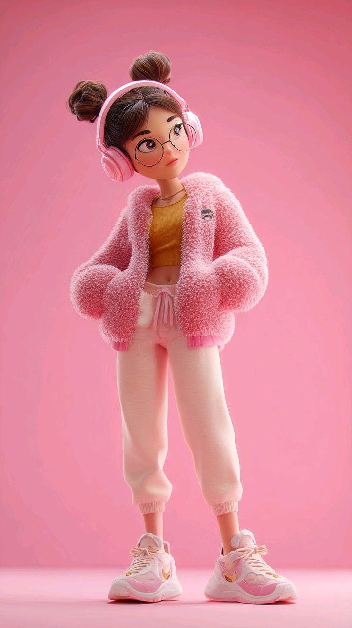 皮克斯风格3D角色插画