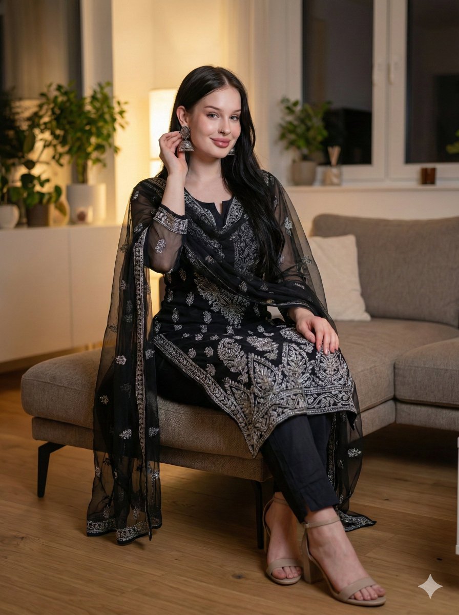 South Asian Young Adult in Traditional Indian Attire