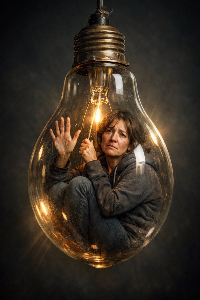 疲惫的中年女性超现实概念肖像