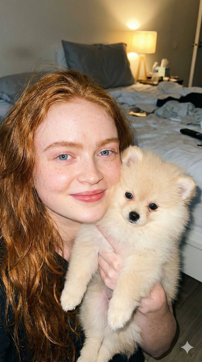 Gemini Nano Banana Pro 拍摄的年轻女性与博美犬