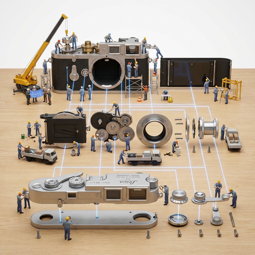 细节解析式3D拆解装配线场景