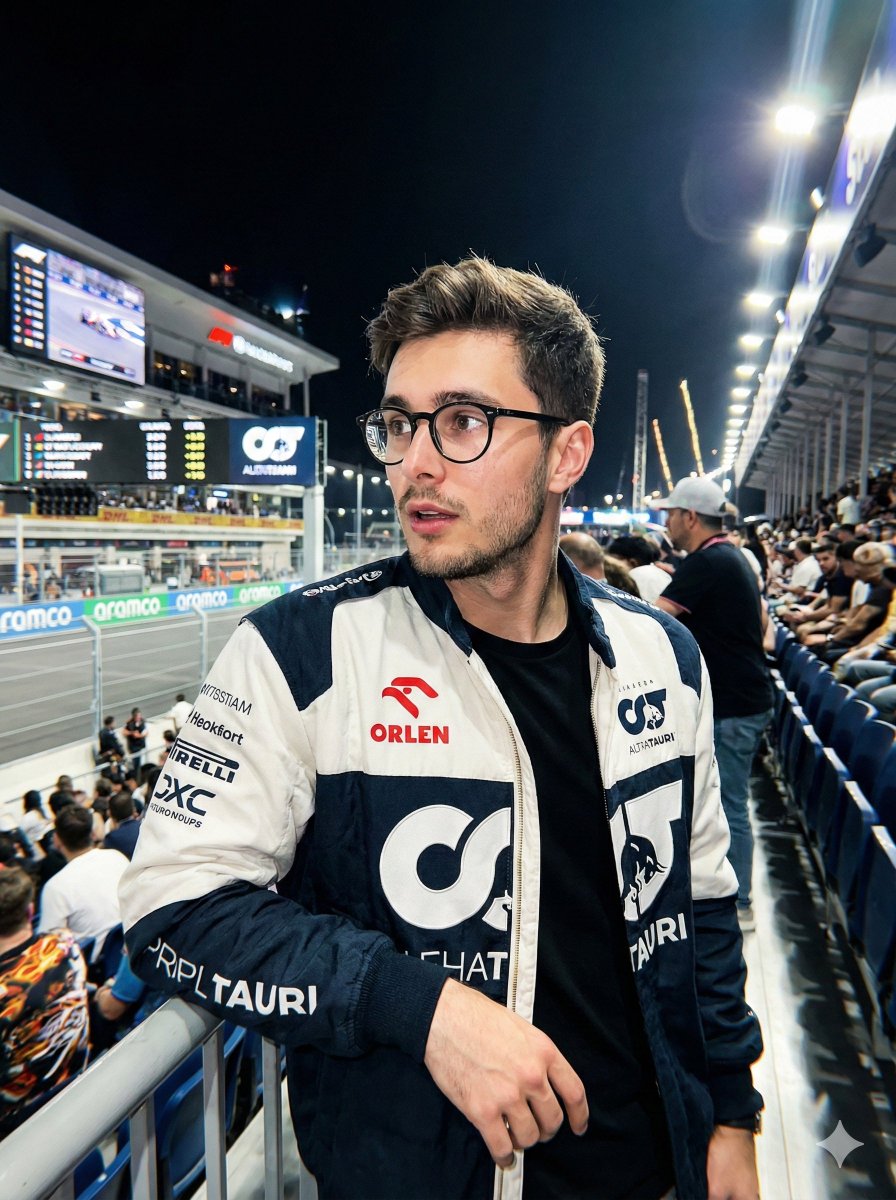 夜晚赛车道上的超现实主义iPhone闪光照片