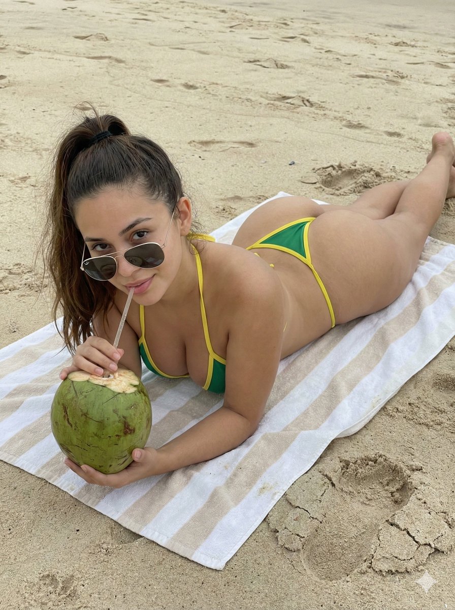 海滩上的休闲时光