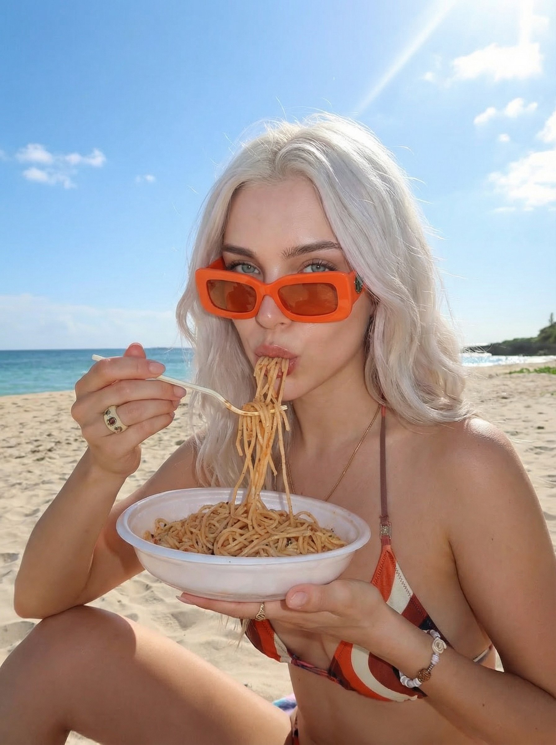 沙滩生活方式食品摄影