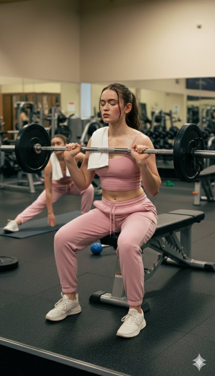 Billie Eilish健身房疲惫瞬间