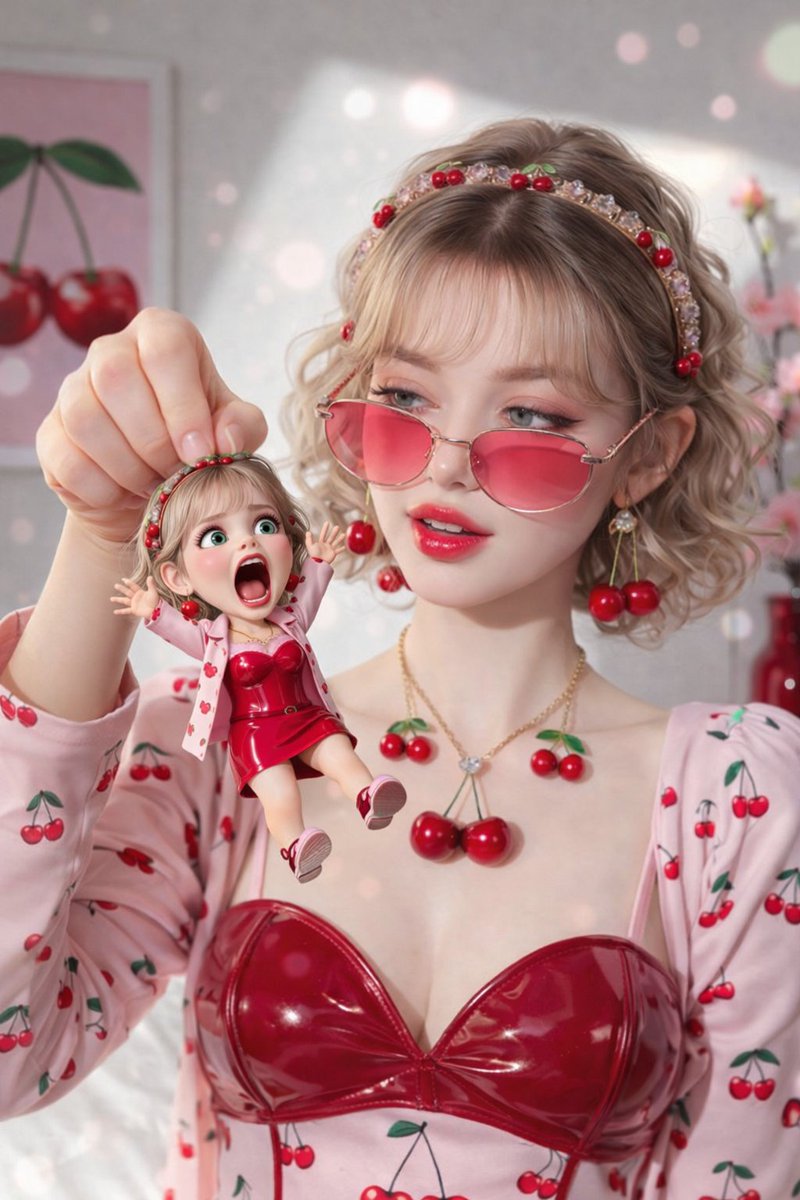 樱桃主题时尚肖像