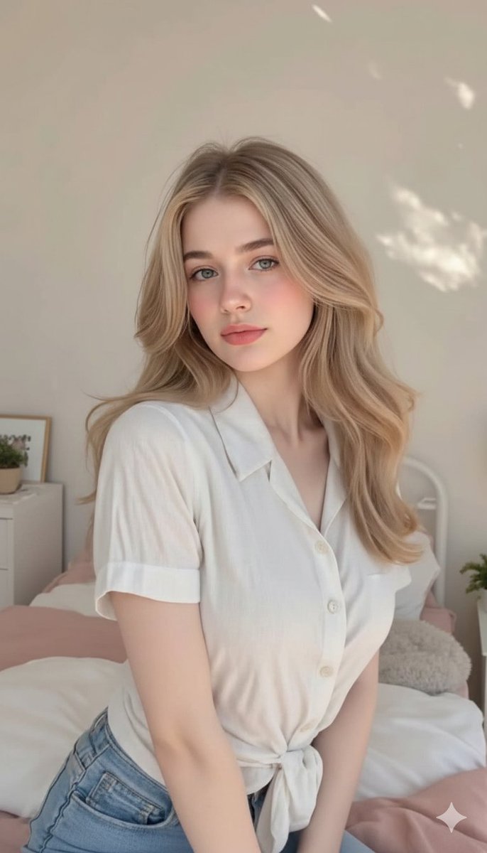 Gemini nano banana pro 3.0 - 清新少女床照