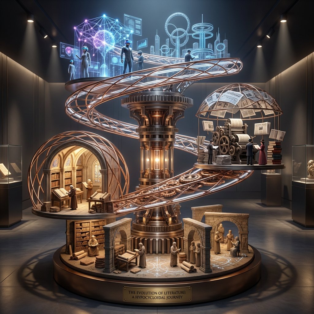 文学演化的hypocycloid曲线装置