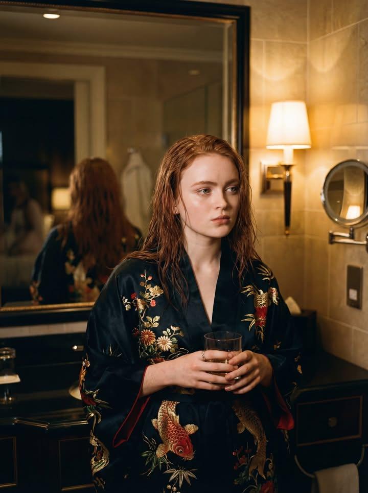 低光下的奢华浴室肖像