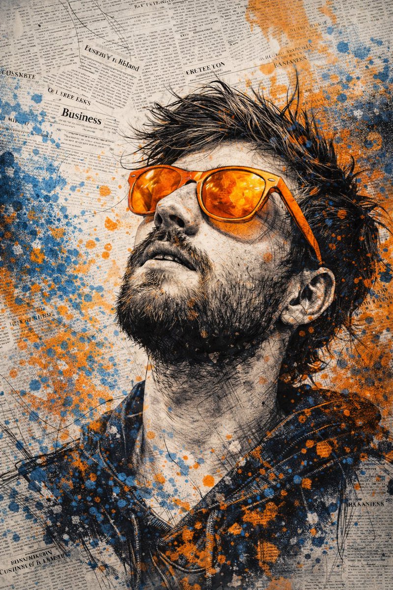 混合媒体垃圾波卡拼贴