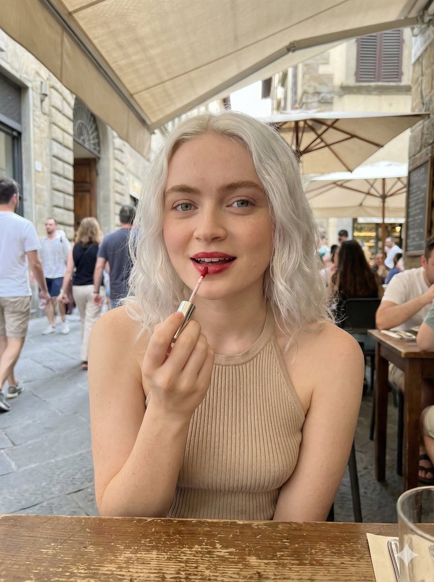 户外咖啡馆肖像