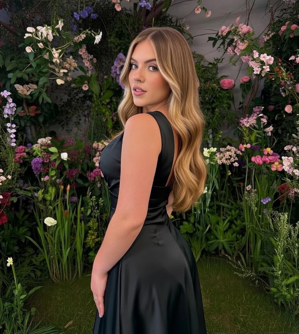 悉尼&middot;斯威尼 黑色缎面吊带迷你裙