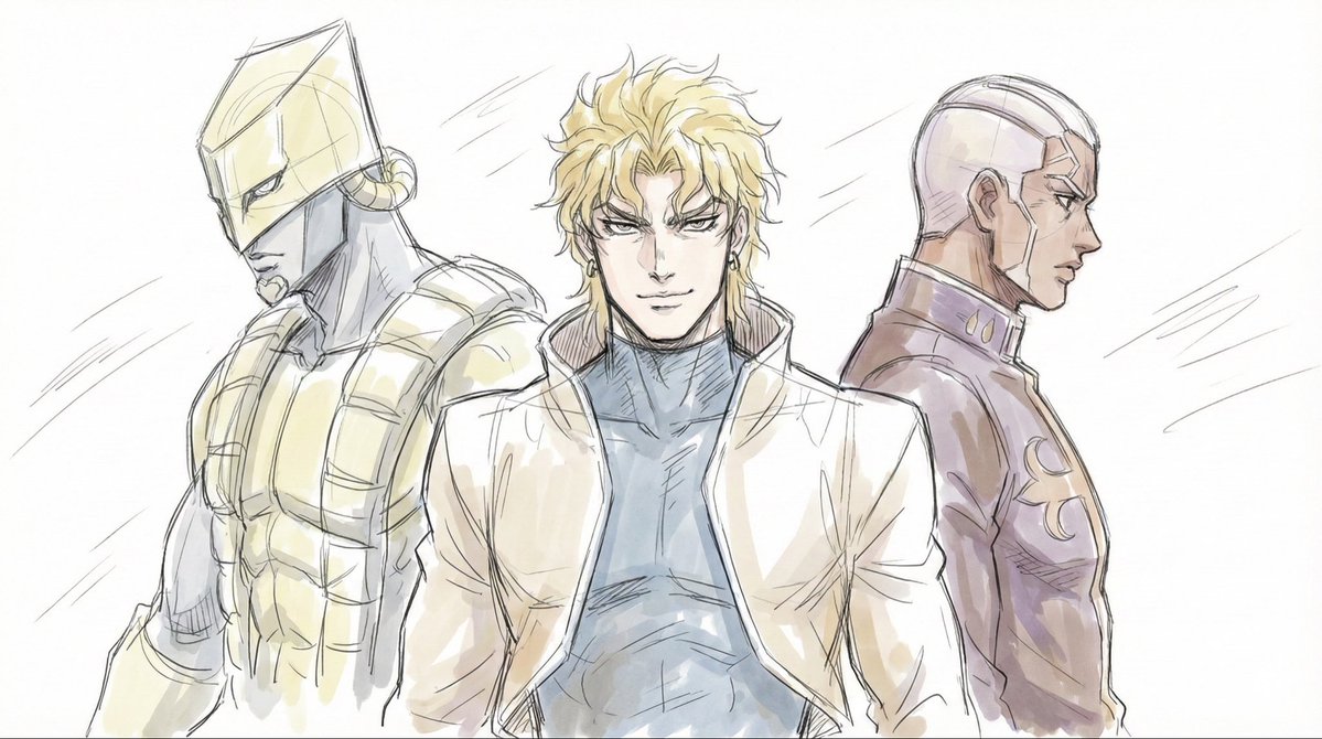 三人组/角色小队构图模板