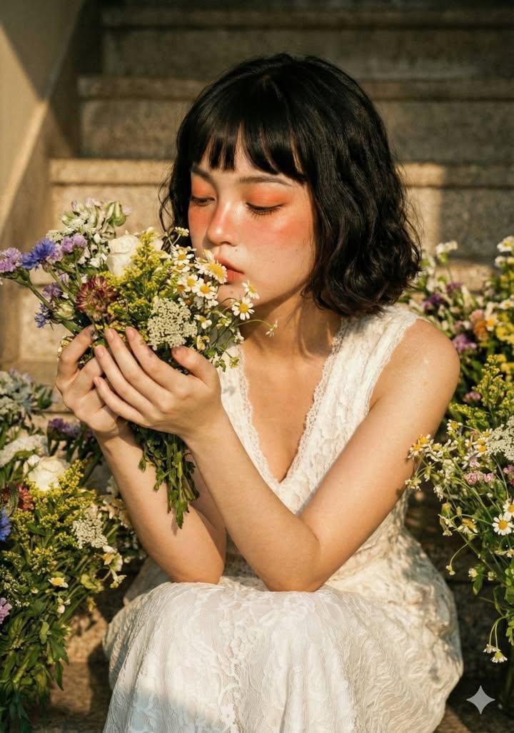 复古蕾丝裙少女