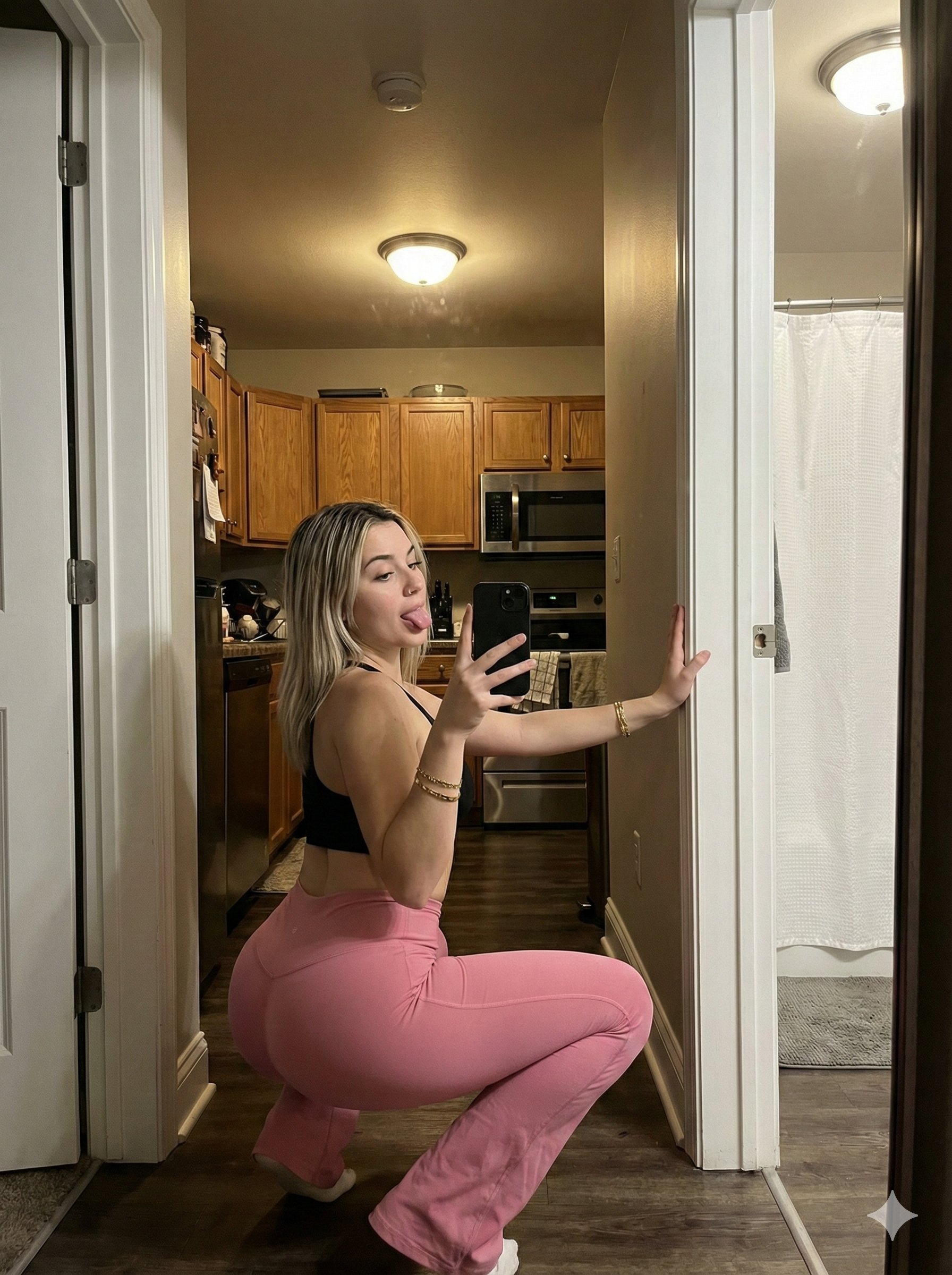 年轻女性镜自拍