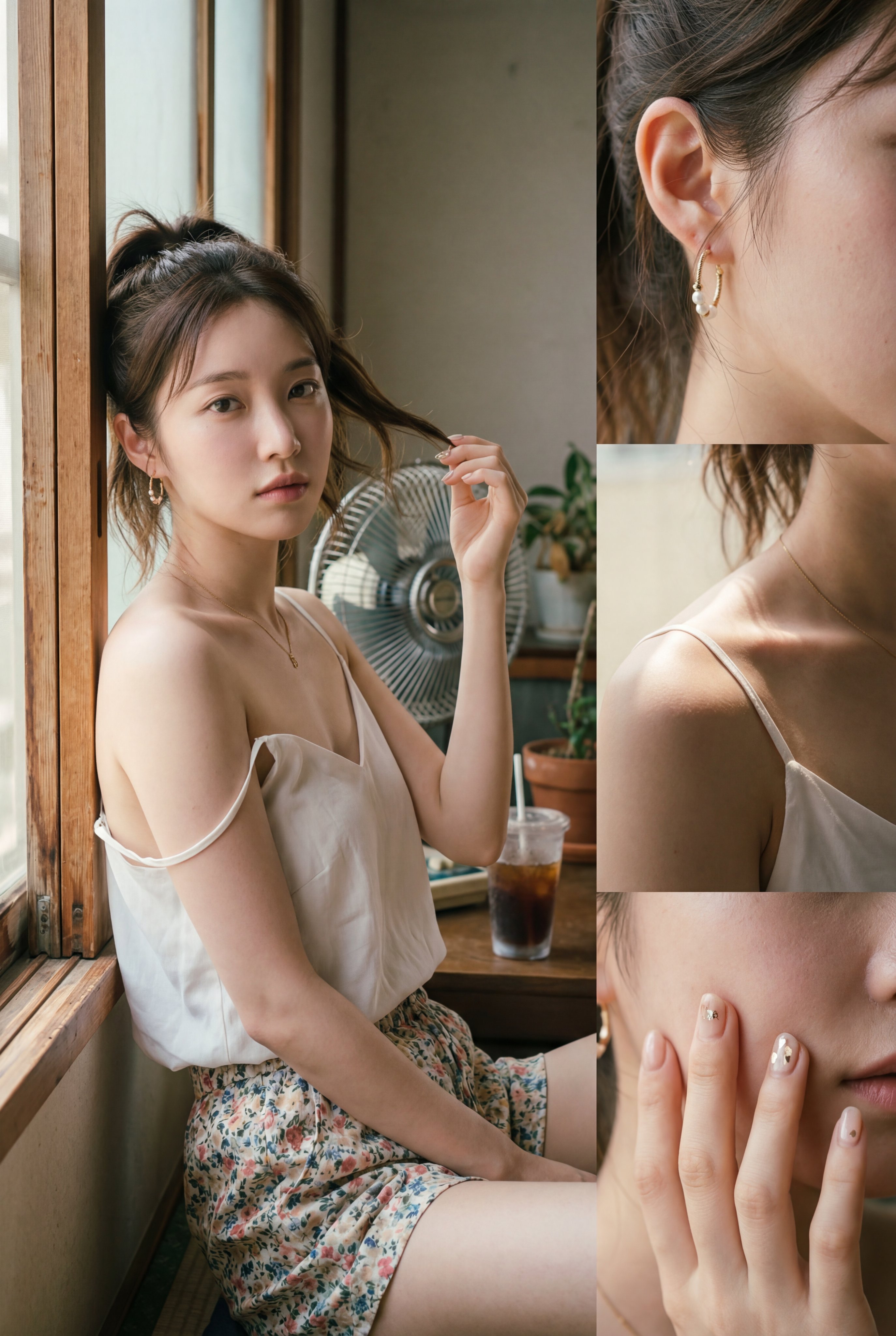 日本夏日人像拼贴