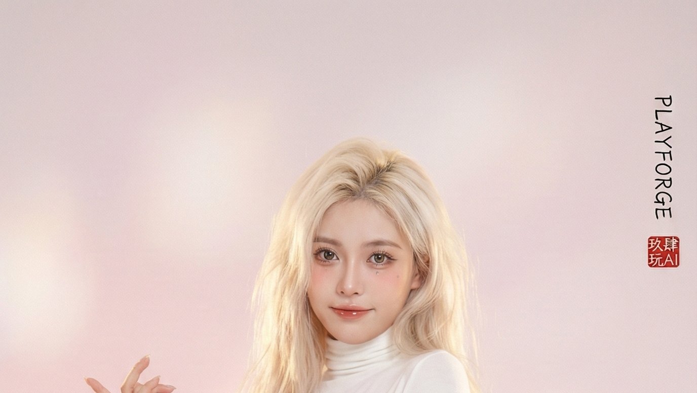 韩系K-pop风格全身体态肖像