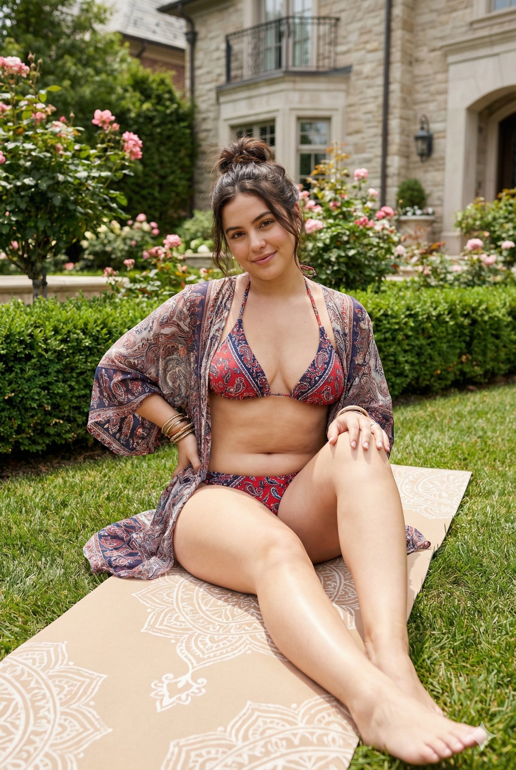 阳光沐浴下的美丽美国女性