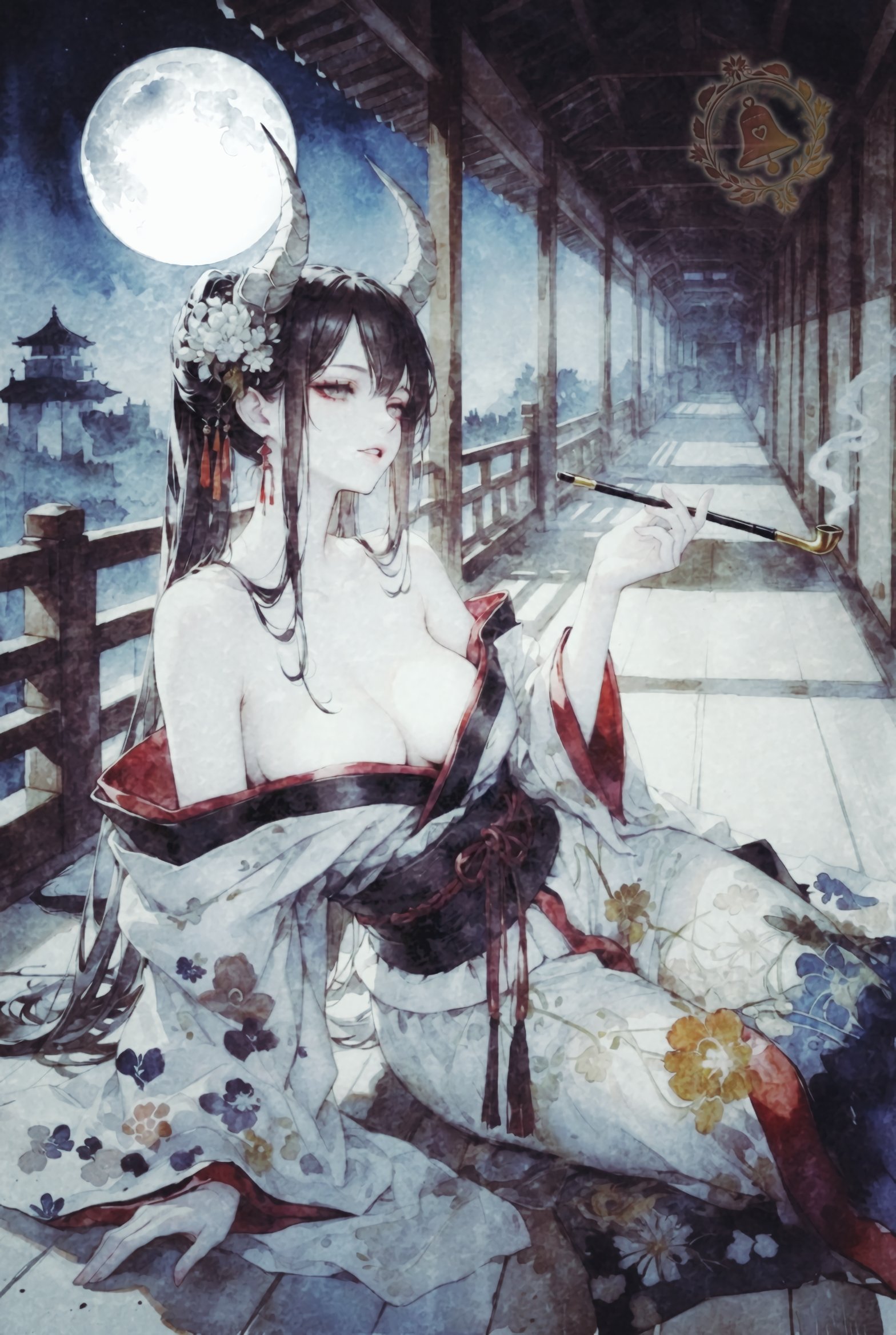 铃响会社区提示挑战活动 - 鬼主题插画