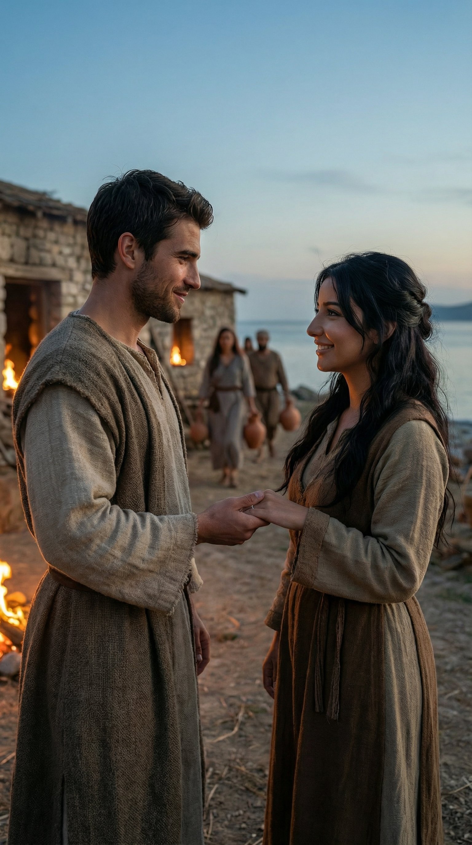 古代伊斯坦布尔海岸边早期定居点爱情故事