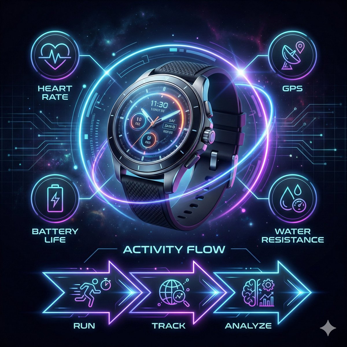 奢华运动手表信息图表