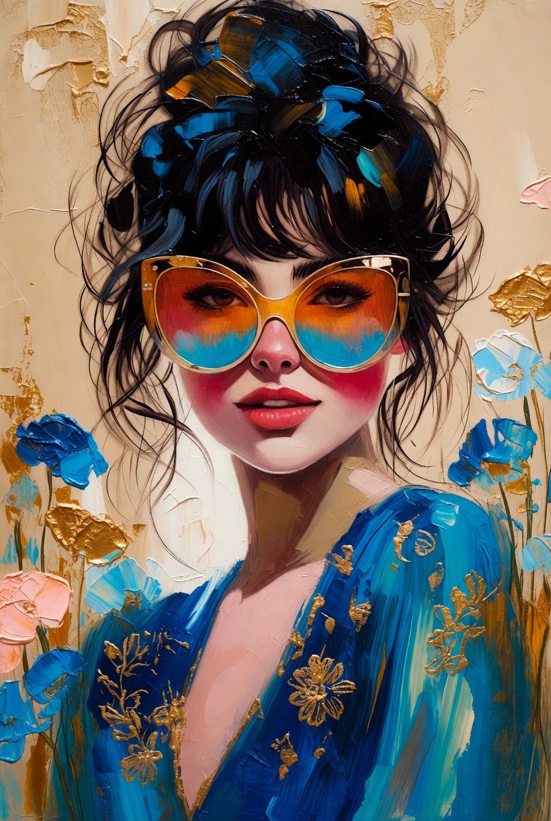 梦境中的时尚女性油画