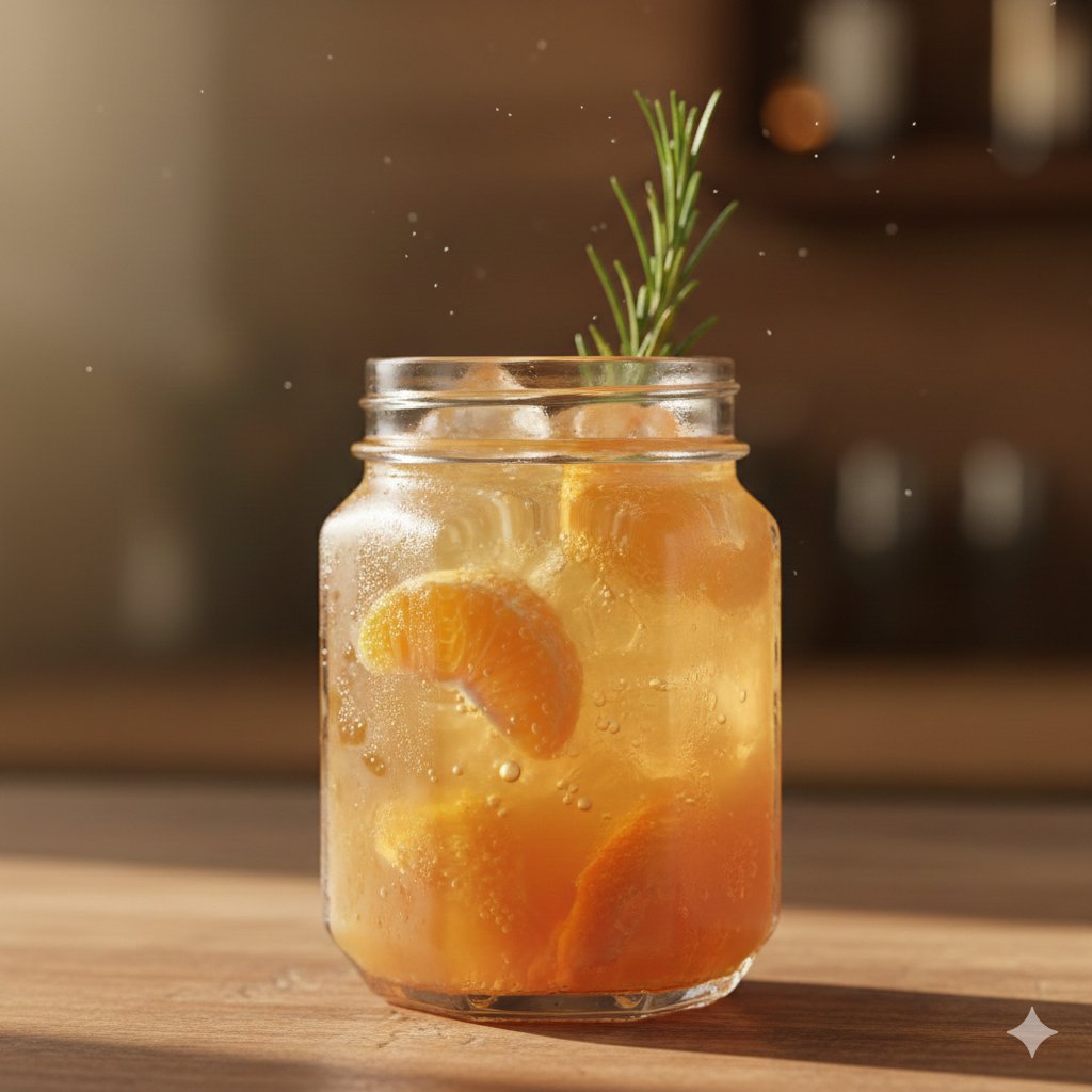 黄昏之饮，金色调氛围